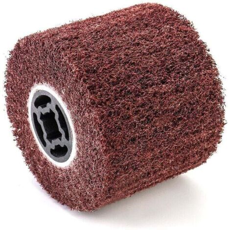 Brosse Abrasive Brosse en Fibre Synthétique pour Rénovateur Extérieur, XU, Ø120x100x19mm, Grain 120 - KZQ