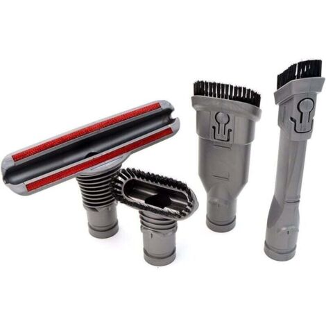Brosse Accessoires Kit Maison Nettoyage Outil Set 4 in 1 pour Dyson DC08 DC24 DC25 DC33 DC35 DC37 DC39 DC40 DC44 DC45 DC48 DC58 DC59 DC62 DC65 V6 Animal Handheld Aspirateur (4 en 1)