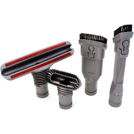 Brosse Accessoires Kit Maison Nettoyage Outil Set 4 in 1 pour Dyson DC08 DC24 DC25 DC33 DC35 DC37 DC39 DC40 DC44 DC45 DC48 DC58 DC59 DC62 DC65 V6 Animal Handheld Aspirateur (4 en 1)