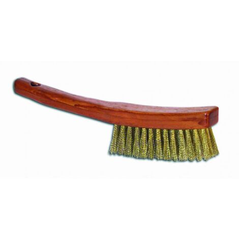 BROSSE ALLONGEE MANCHE ACIER LAITON