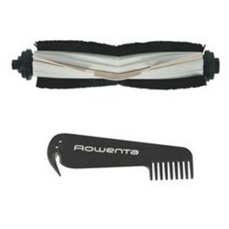 Rowenta - ZR740004, Brosse Turbo Animal et Brossette compatibles avec Les aspirateurs Robot Explorer Série 60, Noir/Gris