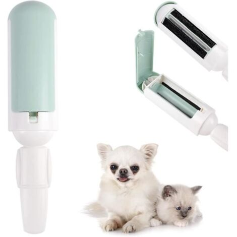 Brosse Anti Poils Animaux Chat Chien Rouleau Anti Poil Chat,Rouleau Anti Peluches pour Poils d'animaux et Nettoyer Laine Lits Pulls