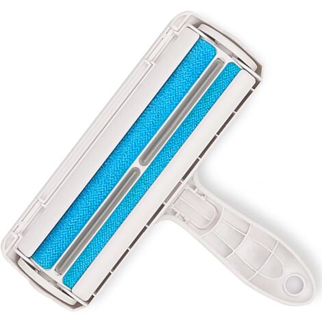 AOUGO Brosse Anti Poils Animaux Rouleau Poils, Rouleau réutilisable pour Chiens et Chats, nettoie Facilement Les canapés, Les Tapis, Les Meubles, Les vêtements – Bleue