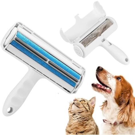 Brosse Anti Poils Chat Chien, Brosse Ramasse Enlève, Magique Réutilisable, Rouleau à Poils d\'animaux, Épilateur