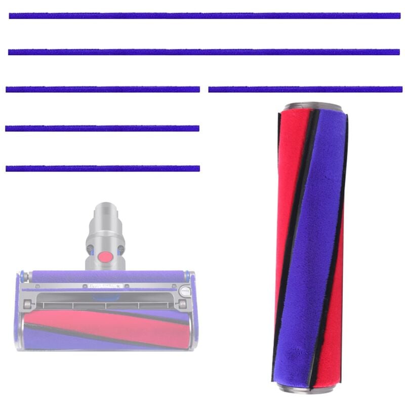 Brosse Aspirateur pour Dyson, 23.6cm Brosse à Rouleaux de Rechange avec 6 Bandes de Feutre pour Aspirateurs