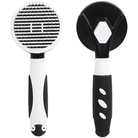 Brosse autonettoyante, brosse pour chien et chat avec particules de massage, outil de perte et de toilettage pour animaux de compagnie, enlève les poils morts, la fourrure, le sous-poil, les tapis