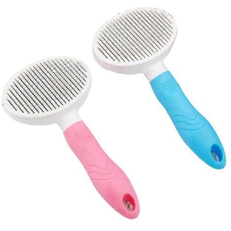 Brosse autonettoyante pour chiens et chats, poils longs et courts, élimine les poils morts et nettoie efficacement les poils de vos animaux.