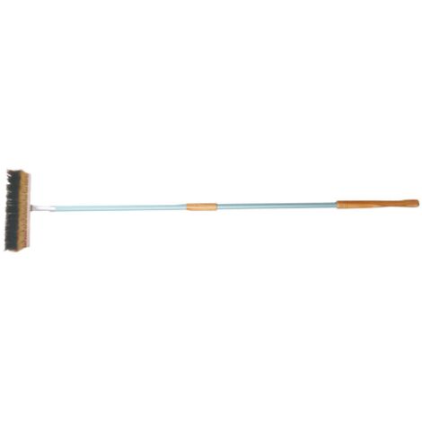 Brosse avec fils en laiton et manche de brosse pour le nettoyage du four et du barbecue