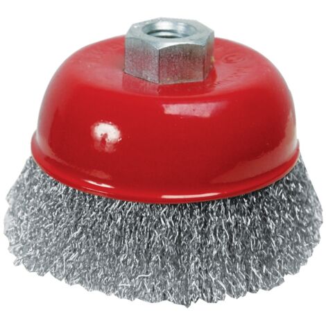 Brosse Conique Métallique - TIVOLY - D100mm - Acier Torsadé - M14