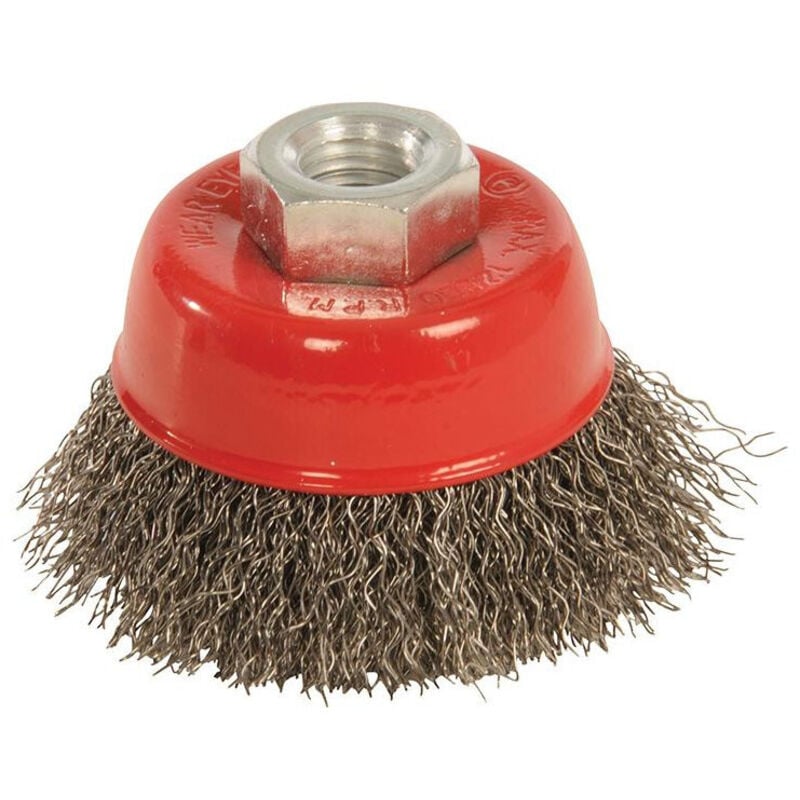 Brosse Boisseau À Fils D' Acier Ondulés 65 Mm Silverline 721676