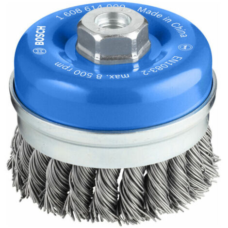Brosse boisseau de diamètre 90mm à fils d'acier torsadés - BOSCH - 1 608 614 000