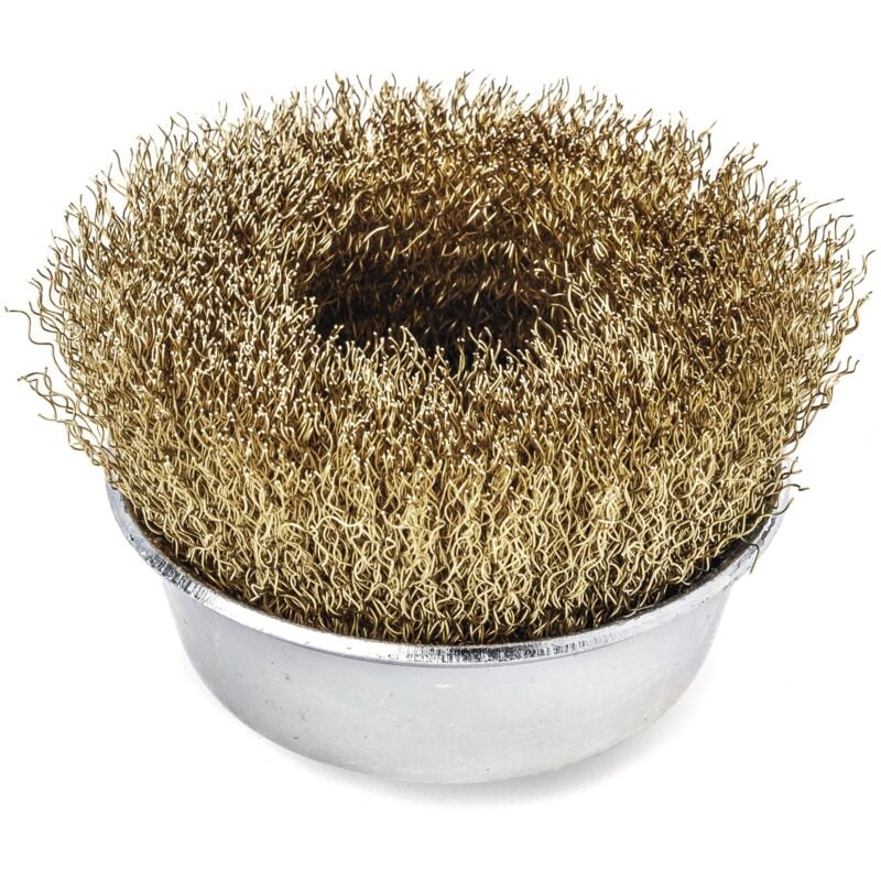 Lessmann ® - Brosse boisseau en fil de laiton ondulé 426767 Leßmann