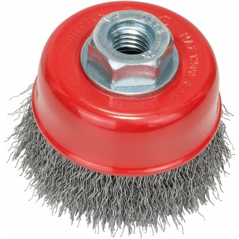 Brosse boisseau fils en acier/inox 75 mm