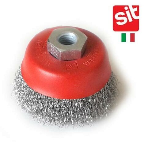 brosse boisseau Sit acier pour meuleuse M14 D.80 mm