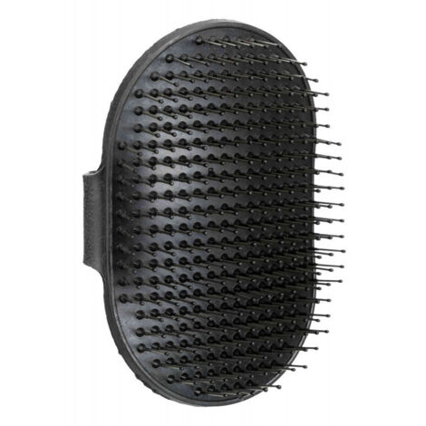 Brosse caoutchouc 8 × 13 cm noir pour animaux - Trixie
