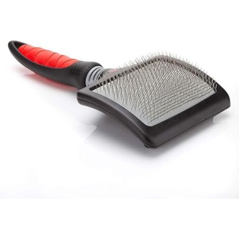 Brosse Carde Progroom Très Grande pour Chien Longueur totale 19cm, longueur du peigne 12cm, largeur 9cm