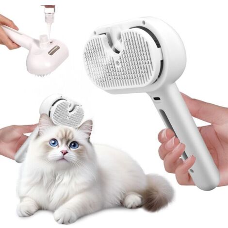Brosse Chat Vapeur Brosse Chien Vapeur pour Poils Longs et Courts Brosse avec Réservoir D'eau pour Animaux de Compagnie Brosses de Toilettage pour Chats