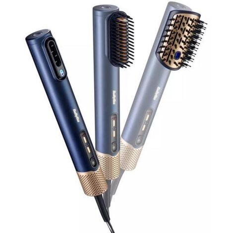 Brosse chauffante 1600 W – Technologie ionique – 3 vitesses – Plaques en céramique – Débit d'air jusqu'à 123 km/h – Babyliss