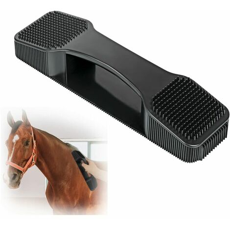 Brosse Cheval 6 en 1, Brosse Toilettage Cheval, Brosse de Cheval Massage, Brosse pour la Mue Cheval, Grooming Massage Brush, Petsbrush Convient pour Cheval/Chat/Chien/Cochon/Mouton etc