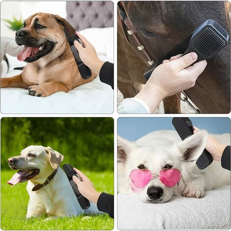 Brosse Cheval 6 en 1, Brosse Toilettage Cheval, Brosse de Cheval Massage, Brosse pour la Mue Cheval, Grooming Massage Brush, Petsbrush Convient pour Cheval/Chat/Chien/Cochon/Mouton etc