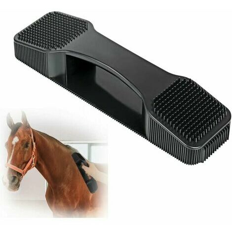 Brosse Cheval 6 en 1, Brosse Toilettage Cheval, Brosse de Cheval Massage, Brosse pour la Mue Cheval, Grooming Massage Brush, Petsbrush Convient pour Cheval/Chat/Chien/Cochon/Mouton etc WHWY