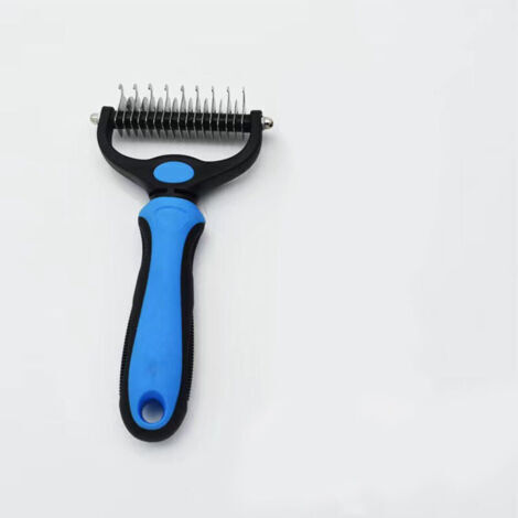 Brosse Chien Brosse Chat, Peigne Déméloir Chien Professionnel et Brosse Chien Poil Long, Râteau de Toilettage pour Chien et C