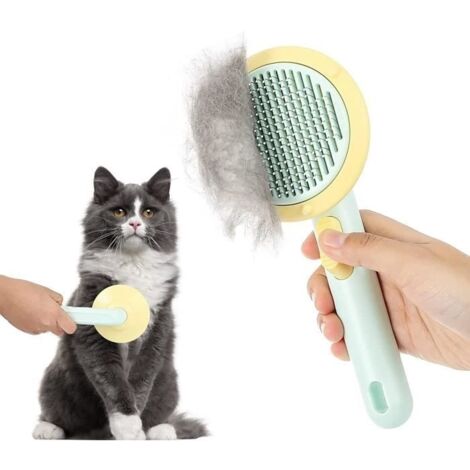 Brosse Chiens Chats,Brosse Autonettoyante Poils Morts pour Chat Chien Poil Long Court Élimine jusqu'à 95 % des cheveux morts