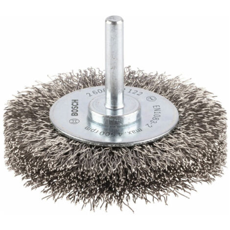 Brosse circulaire 70 mm à fils d'inox ondulés 0,3 mm 70 mm, 0,3 mm, 15 mm
