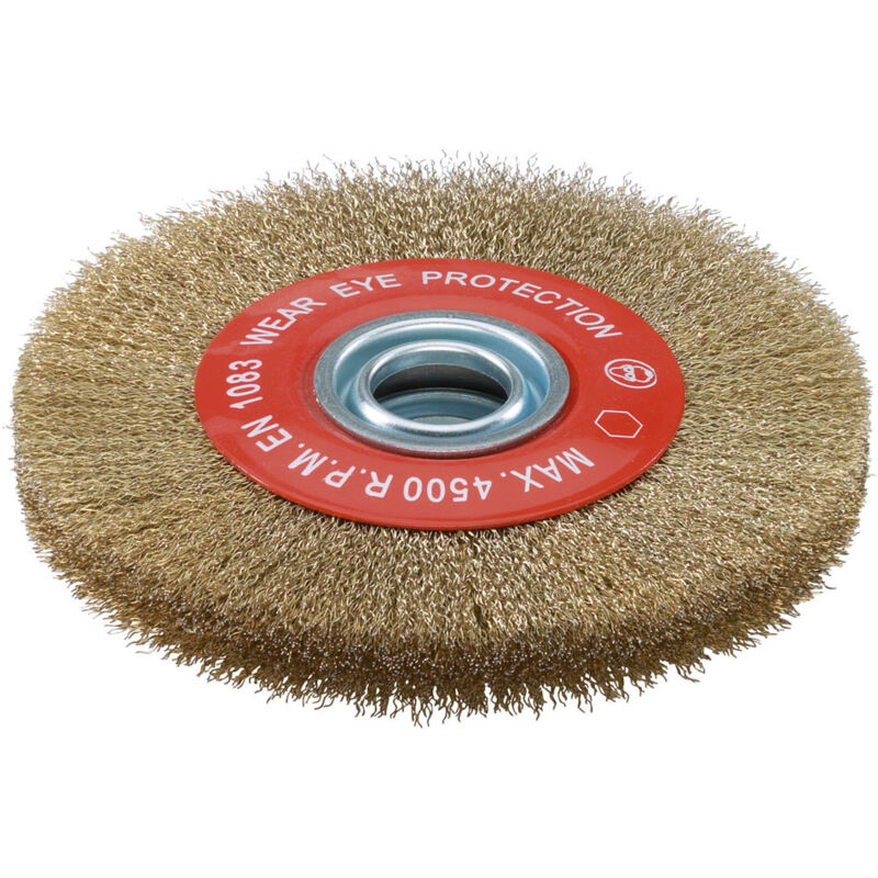 Sidamo - brosse circulaire avec bagues D.200X25X32FIL ondule laitonne 10306012