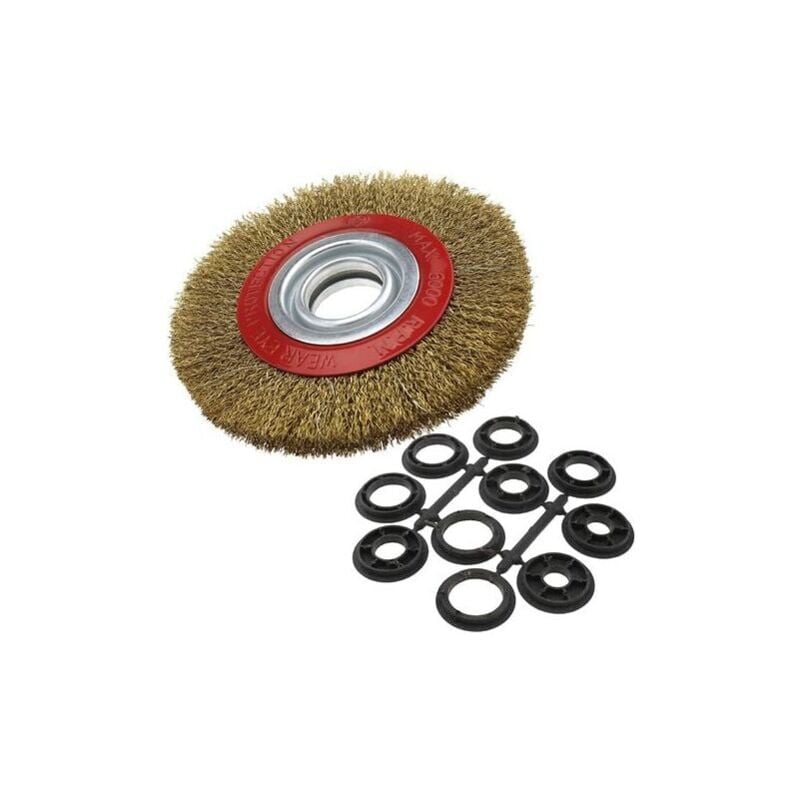 Debuns - Brosse circulaire en acier pour nettoyer touret à meuler, diamètre 125 mm/150 mm/200 mm, 150mm