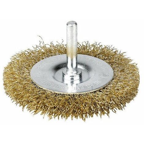 Brosse Circulaire Fils Acier Laitonné Ondulés  75 4500