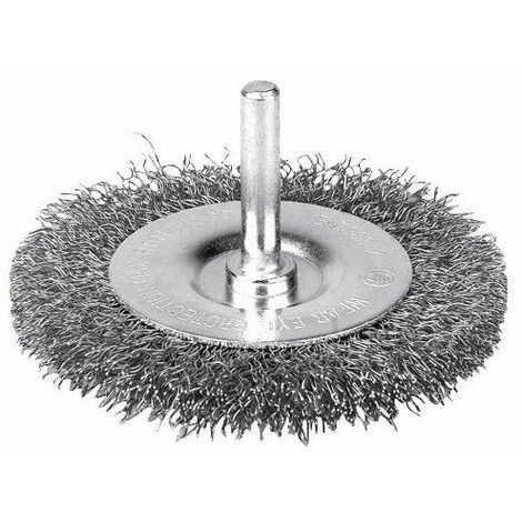 Brosse Circulaire Fils Inox Ondulés  Diamêtre 100mm