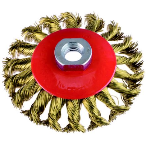 Brosse circulaire Poggi 468.35 Raccordement M14 fils acier 120 mm