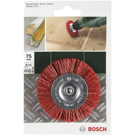 Brosse circulaire pour perceuses - fils nylon au corindon K80, 100 mm Bosch 2609256537