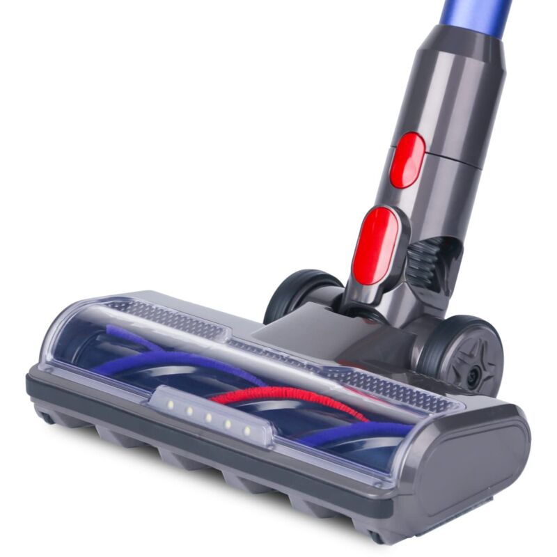 Brosse Compatible avec Aspirateur Dyson V10 V8 V7 V11 V15 Accessoire Tête d'aspirateur avec 5 Lampes pour Sol Dur et Tapis