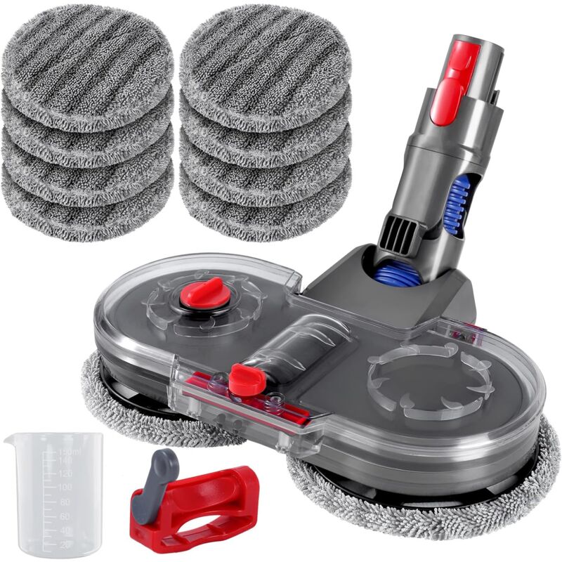 Brosse Compatible avec Aspirateur Dyson V10 V8 V7 V11 V15, Tête de Vadrouille de Nettoyage Electriquepour Sol Dur et Tapis