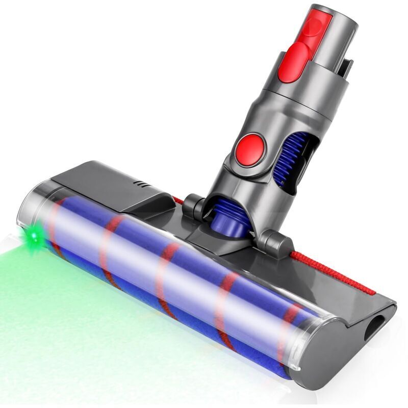 Brosse Compatible avec Aspirateur Dyson V7, V8, V10, V11, V15, Brosse Rotative Motorisée Électrique Turbo avec LED, Accessoire Tête d'aspirateur,