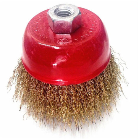 Brosse Conique De 75 Mm En Fils De Laiton Ondulés Pour Meuleuses D'angle