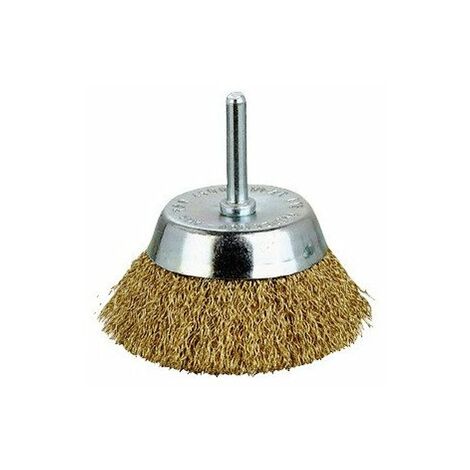 Brosse Conique Fils Acier Laitonné Ondulés  75 4500