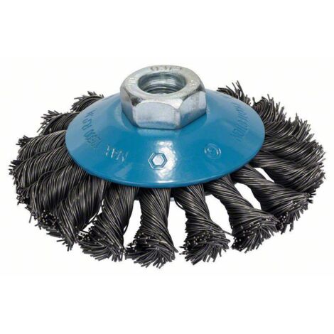 Brosse conique, fils torsadés, 100 mm, 0,5 mm, 12500 tr/ min, 14 Bosch Accessories 2608622011 Diamètre 100 mm N/A