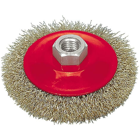 BROSSE CONIQUE VOREL 100 mm, FIL ONDULÉ, FIL 06972