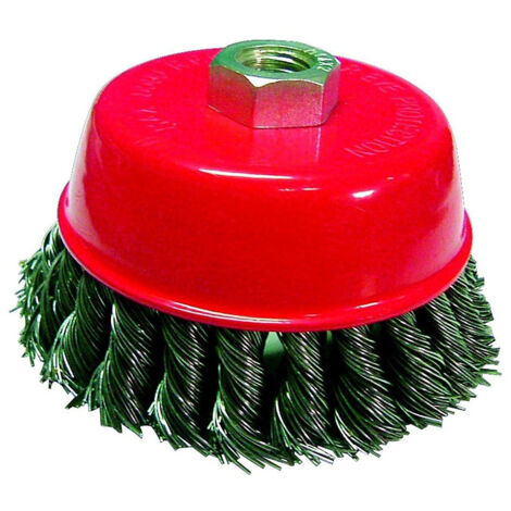 Brosse Coupe Conique Fils Tressés 75 Mm Pour Meuleuse D'angle Flex
