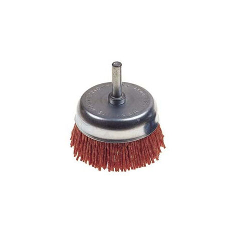 Brosse coupelle abrasive en nylon orange - ø mm.70 PG 497.35