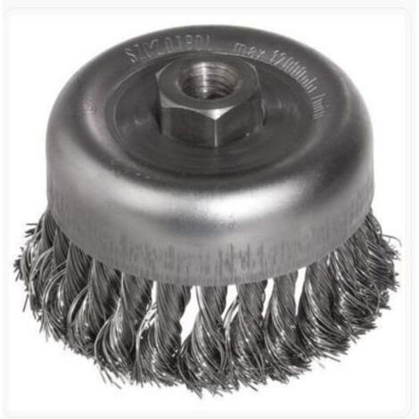 BROSSE COUSSIN TORSADÉE Ø 80 mm FILETAGE M14