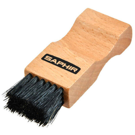 Brosse cuir pommadier en soie noir Saphir