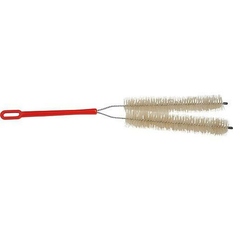 Brosse de chauffage double avec manche en plastique