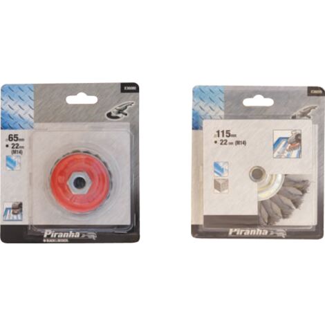 brosse de coupe en acier piranha 65 mm X36080 pour meuleuse d&39angle