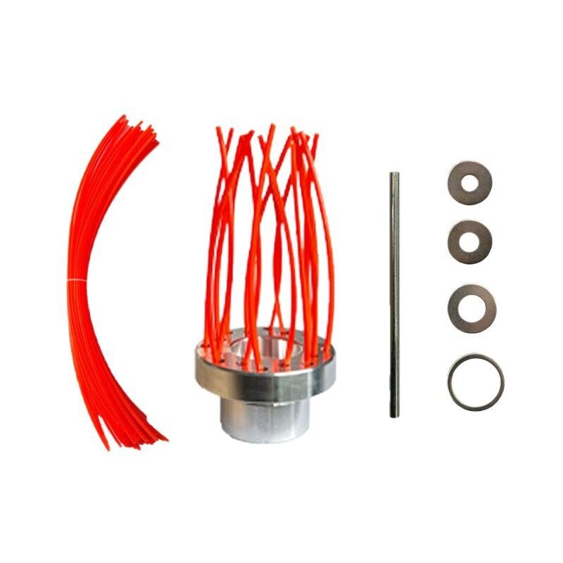 Brosse de désherbage pour débroussailleuse, accessoire de débroussailleuse, tête de coupe universelle en aluminium, avec fil de coupe radical en nylon