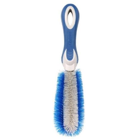 Michelin – Brosse nettoie jantes – Conception anti-rayures – Armature souple pour recoins difficiles – Poignée ergonomique en caoutchouc