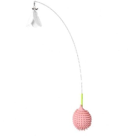 Brosse de massage pour chaton, peigne auto-nettoyant pour poils courts et longs, outil de toilettage + baguette magique anti-stress, jouet de détente félin, brosse à picots souples.